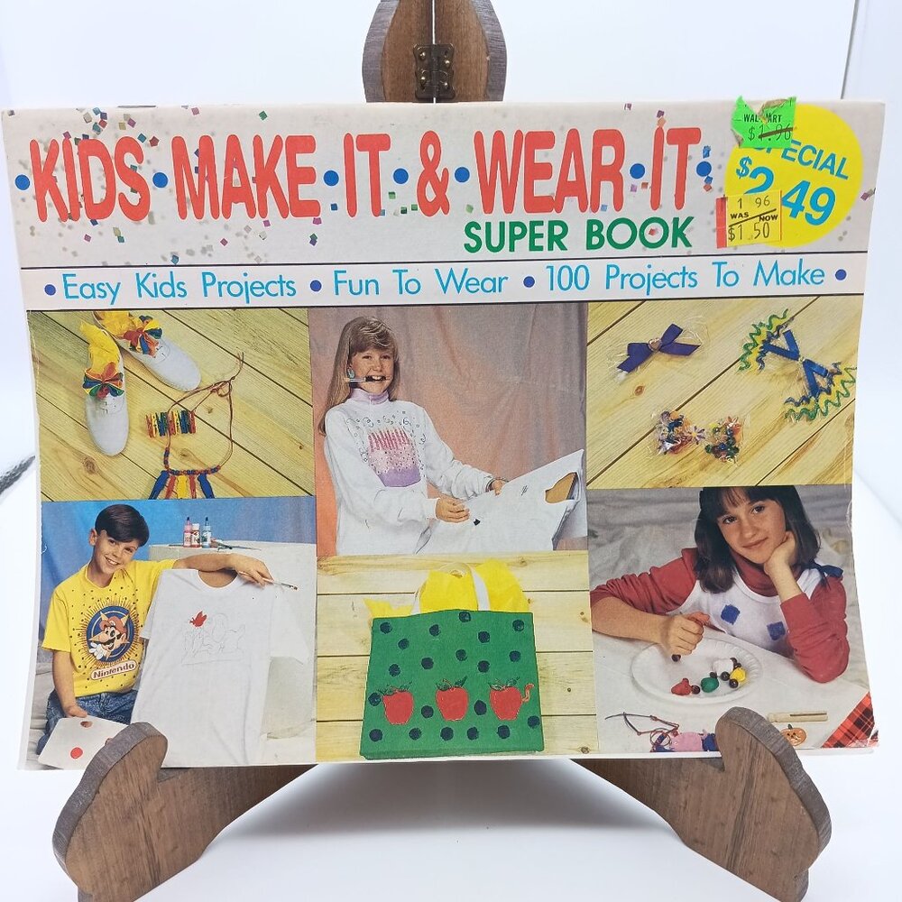 Vintage Childrens Craft Patterns Super Book, Kids Make It and Wear It, Plaid Ent